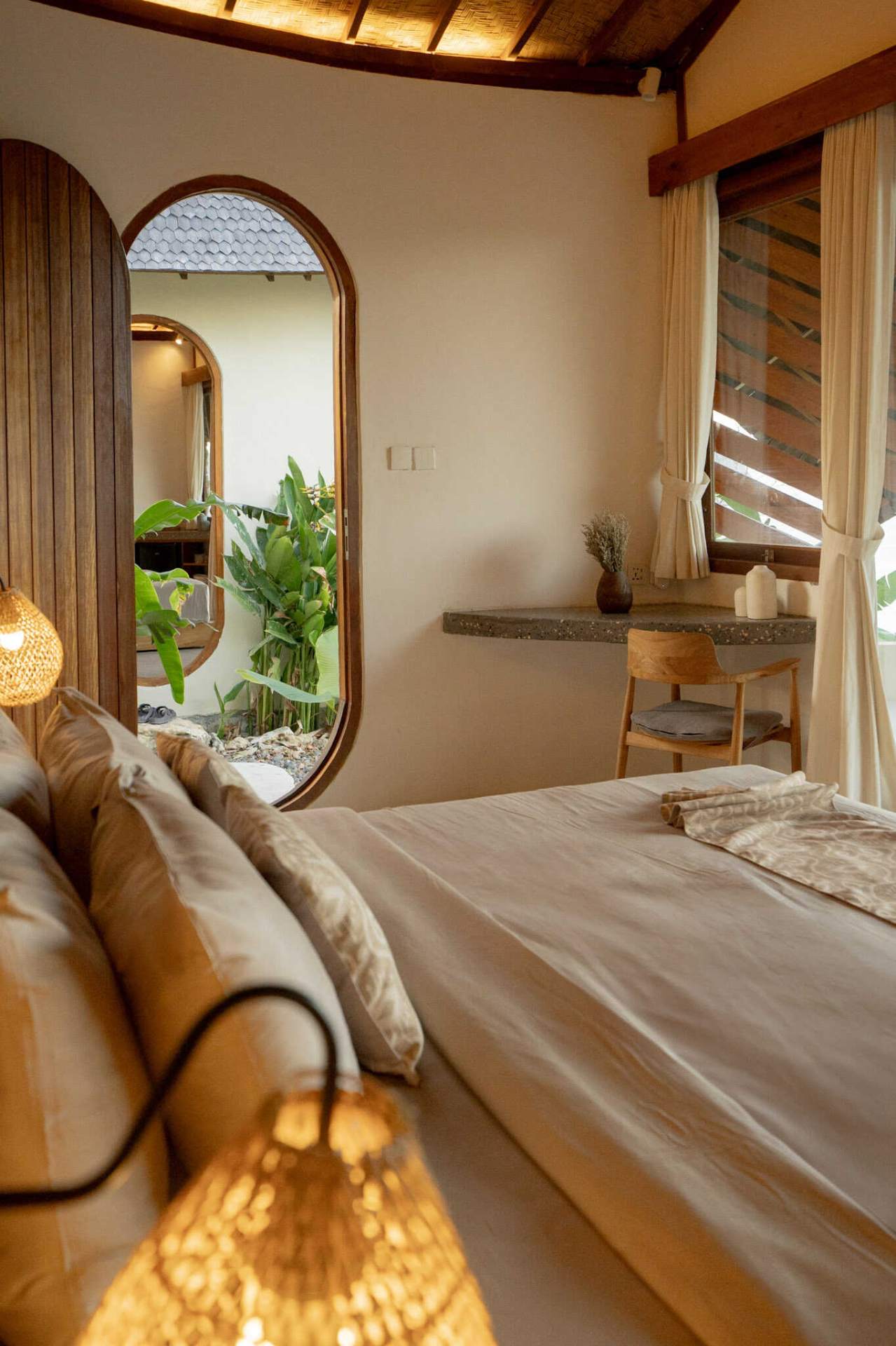 Lush garden path through the property